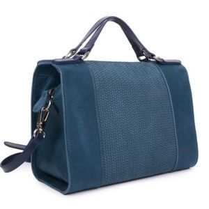 Nat & Nin Paris Teal Leather Handbag
